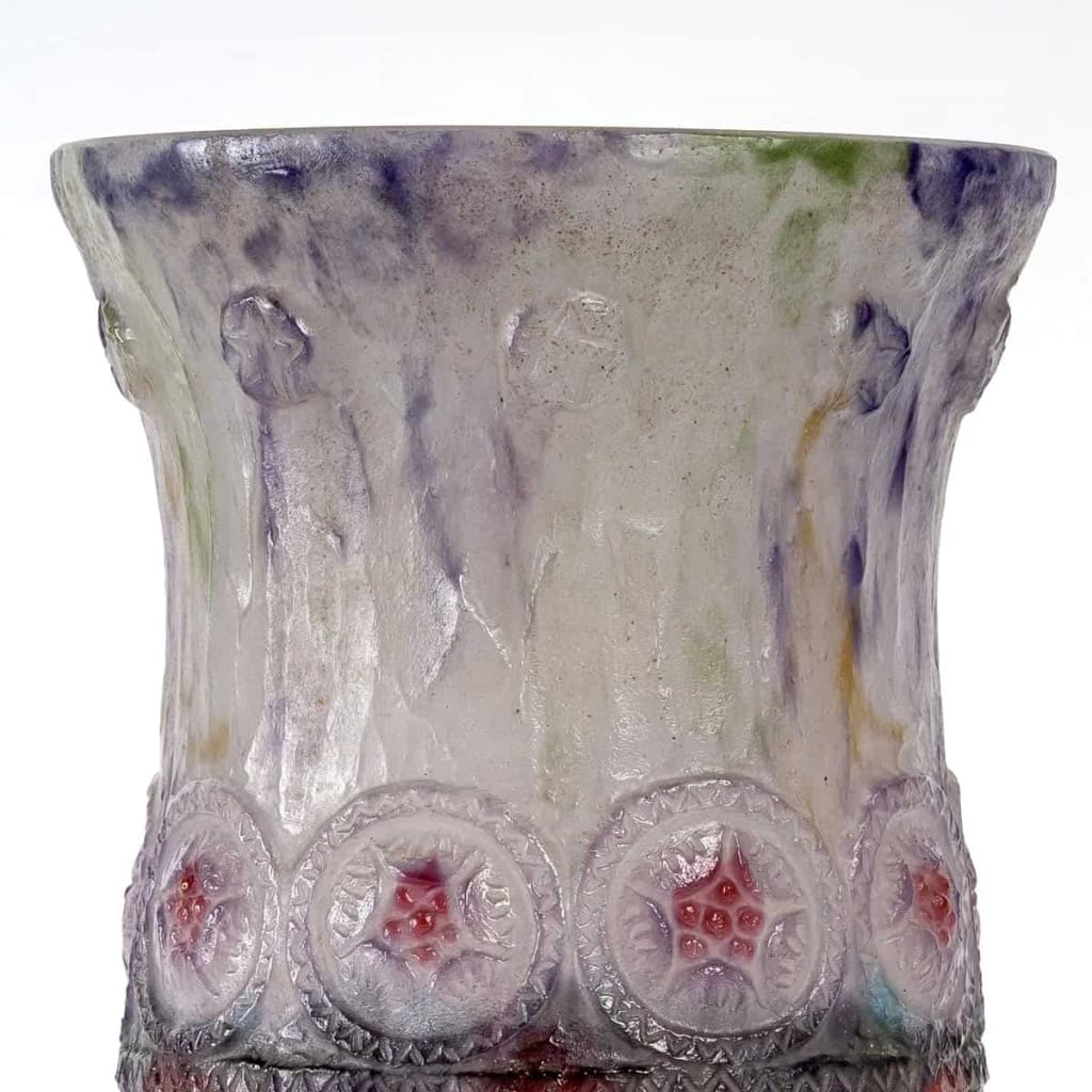 Vase « Tragi-Comique » pâte de verre de Gabriel ARGY-ROUSSEAU | Biron Vase "Tragi-Comique" pâte de verre de Gabriel ARGY-ROUSSEAU