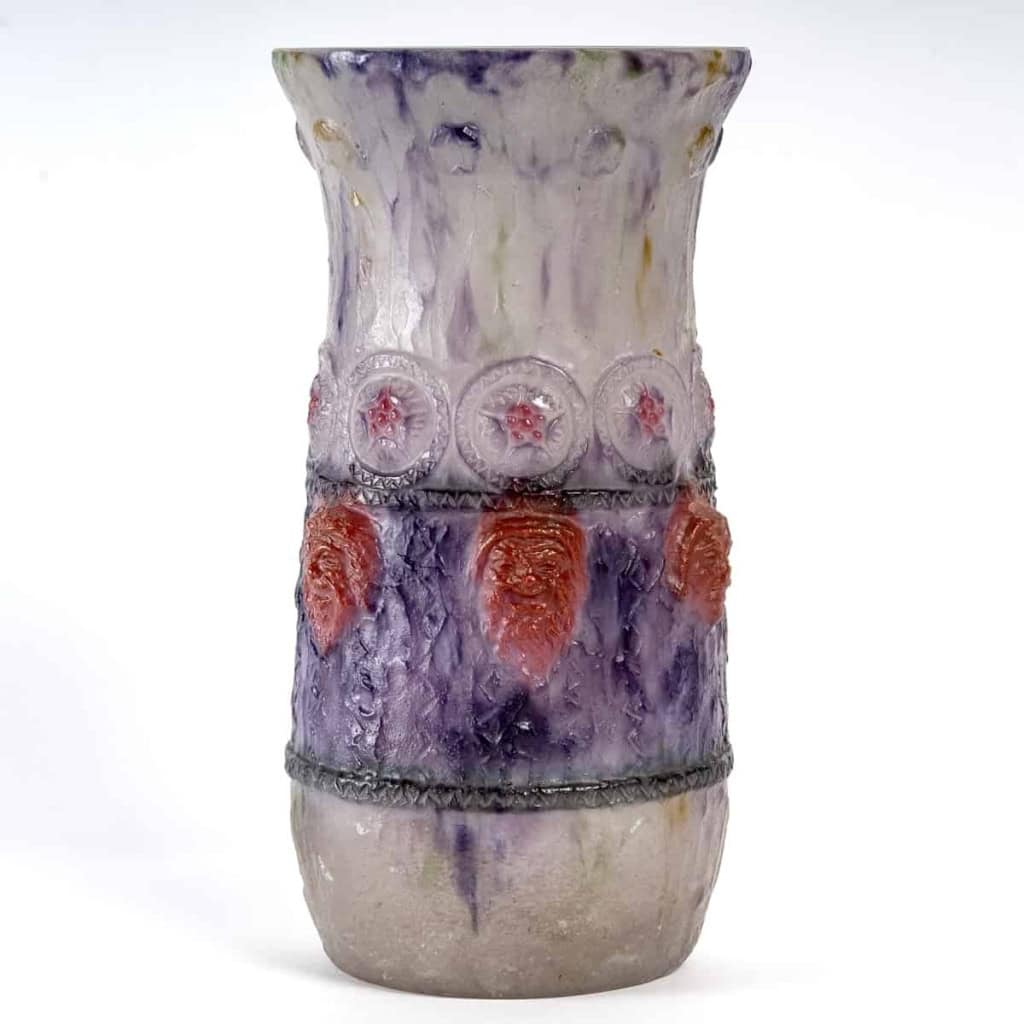 Vase « Tragi-Comique » pâte de verre de Gabriel ARGY-ROUSSEAU | Biron Vase "Tragi-Comique" pâte de verre de Gabriel ARGY-ROUSSEAU