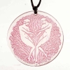 Pendentif « Deux Danseuses » verre blanc patiné rose de René LALIQUE | Biron ||||