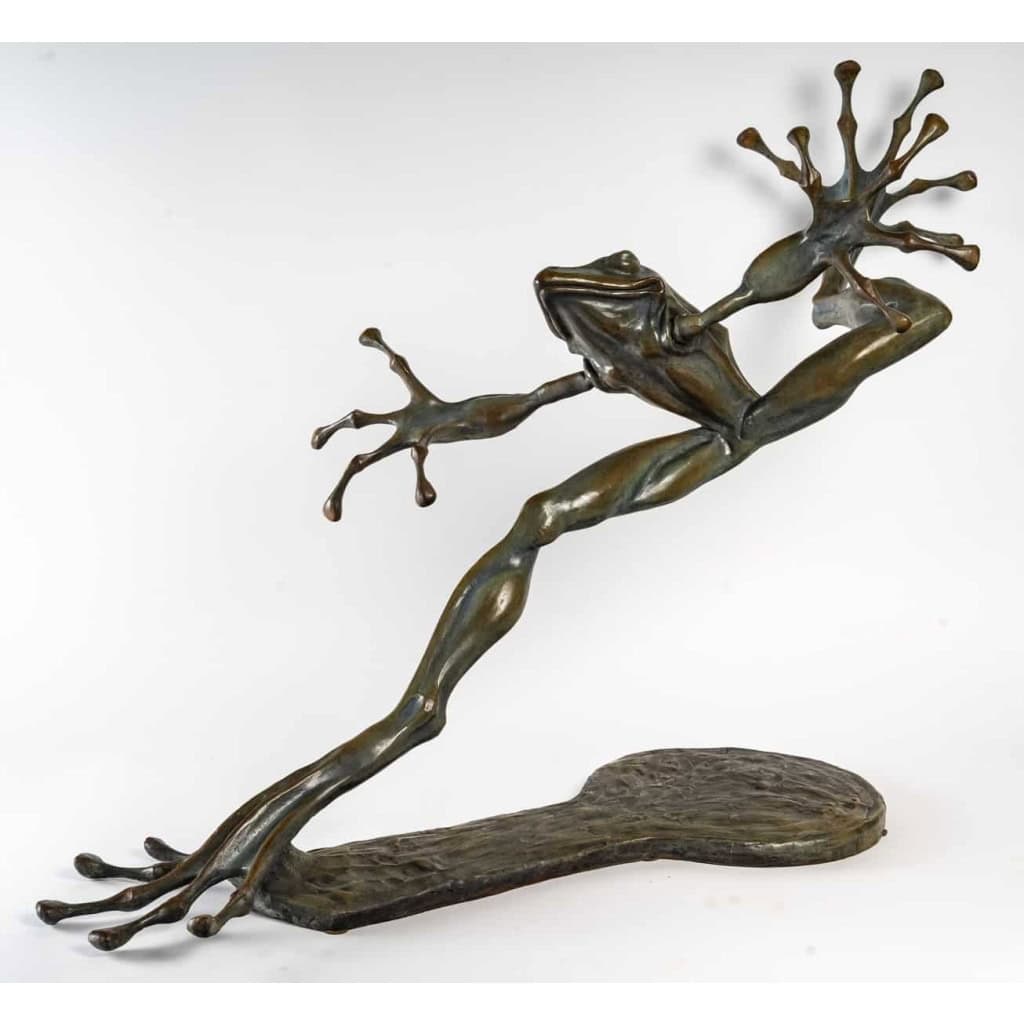 Élégante grenouille en bronze d’Hadrien David | Biron ||||||||||