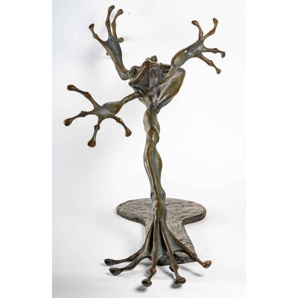 Élégante grenouille en bronze d’Hadrien David | Biron Élégante grenouille en bronze d'Hadrien David