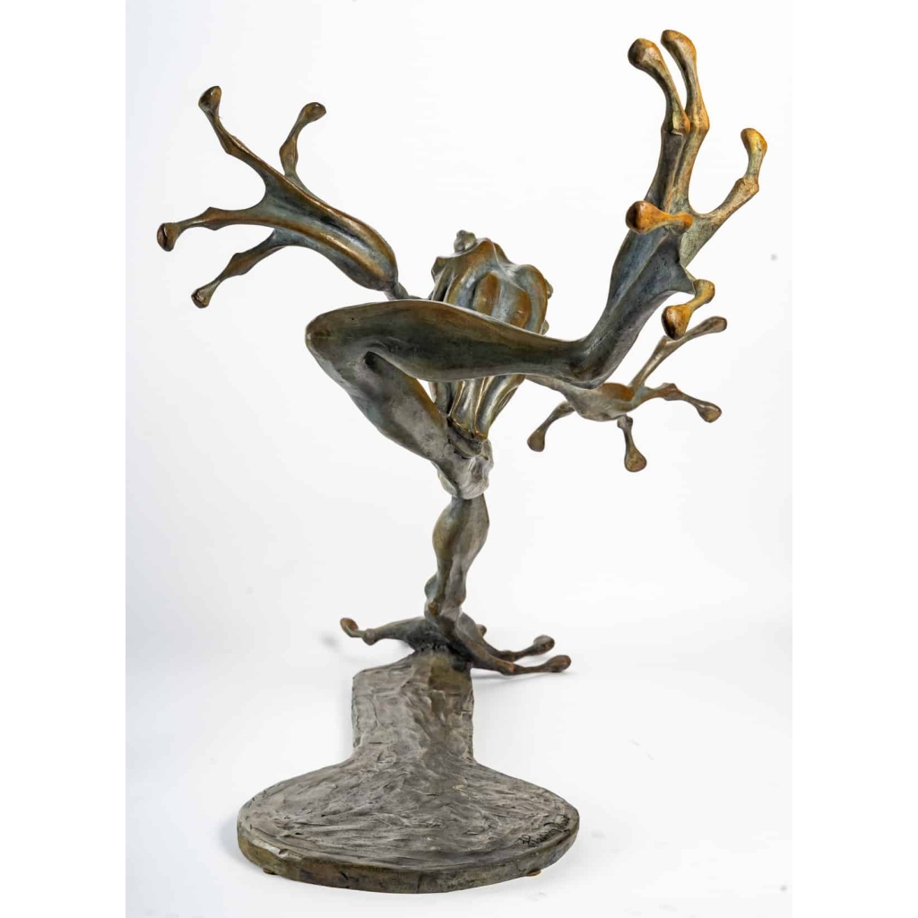 Élégante grenouille en bronze d’Hadrien David | Biron Élégante grenouille en bronze d'Hadrien David