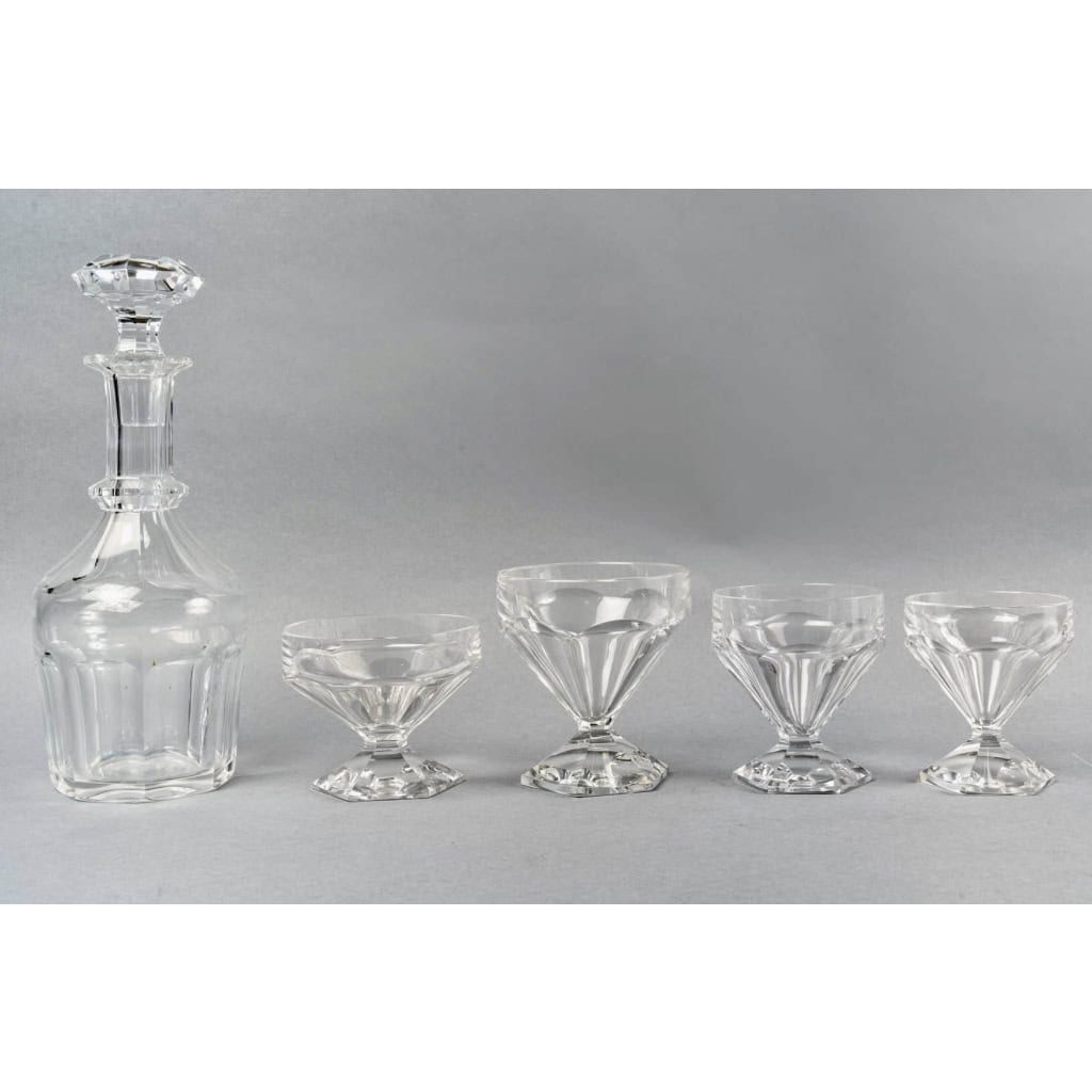 Service Art Déco « Nungesser » cristal blanc de VAL SAINT LAMBERT | Biron ||||||||