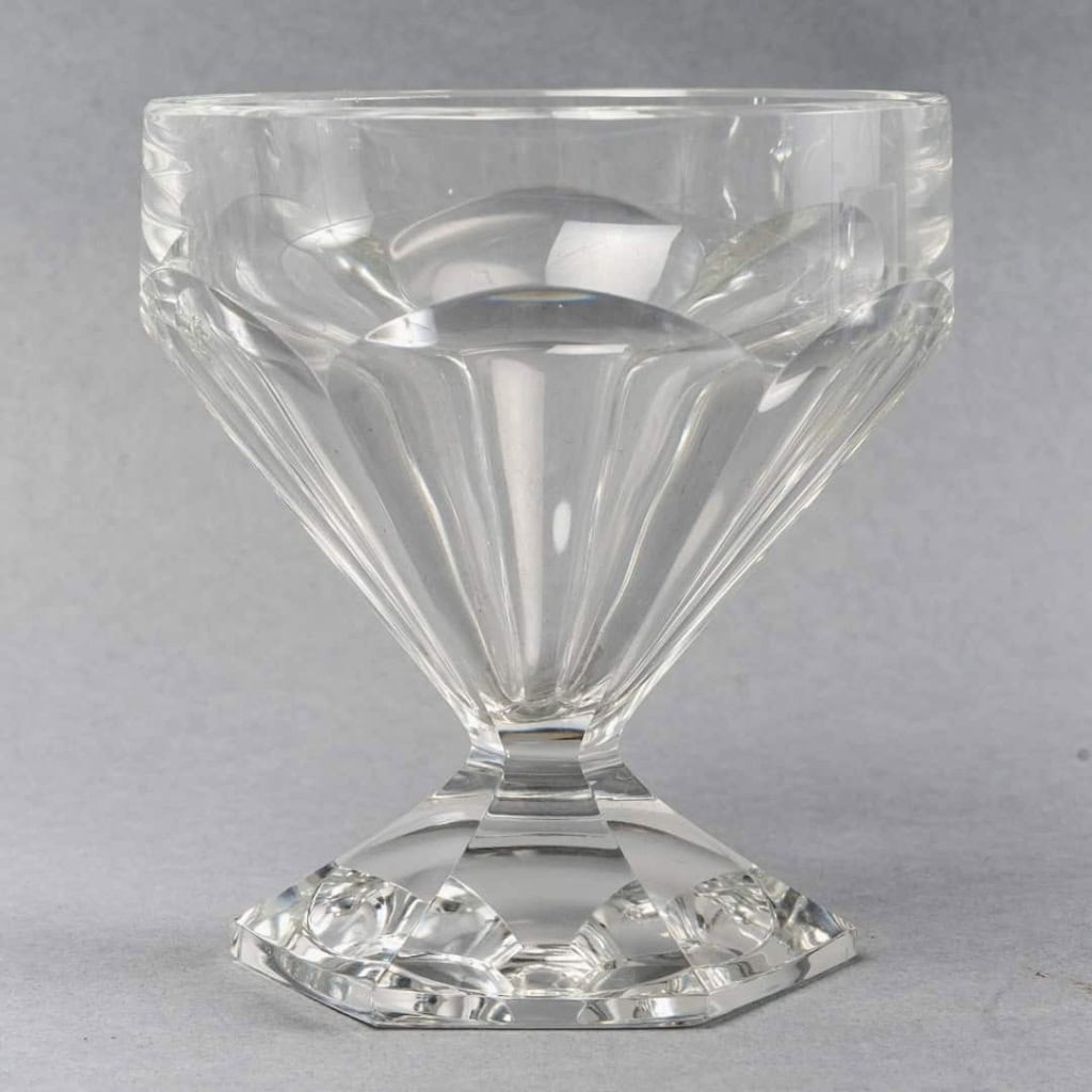 Service Art Déco « Nungesser » cristal blanc de VAL SAINT LAMBERT | Biron Service Art Déco "Nungesser" cristal blanc de VAL SAINT LAMBERT