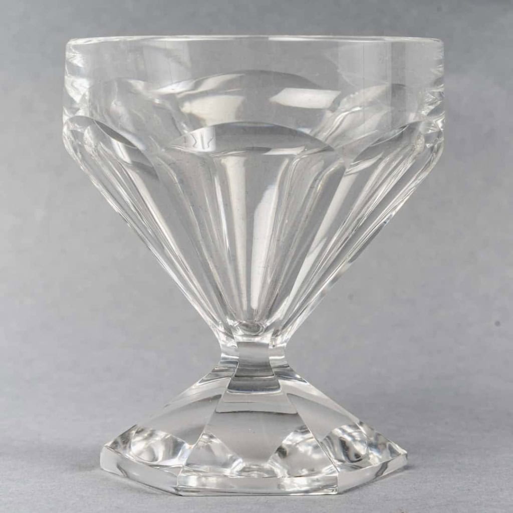 Service Art Déco « Nungesser » cristal blanc de VAL SAINT LAMBERT | Biron Service Art Déco "Nungesser" cristal blanc de VAL SAINT LAMBERT