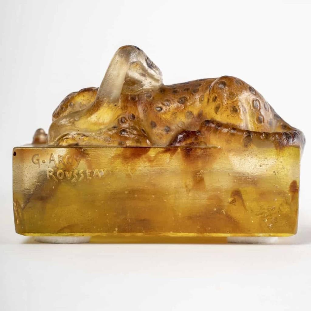 Cendrier « Panthère et Cobra » pâte de de Gabriel ARGY ROUSSEAU | Biron Cendrier "Panthère et Cobra" pâte de de Gabriel ARGY ROUSSEAU