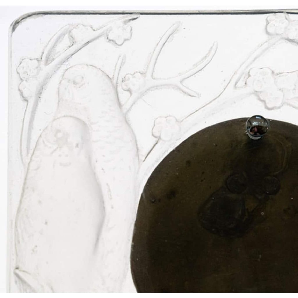 René Lalique : Cadre « 4 Perruches « | Biron René Lalique : Cadre "4 Perruches "