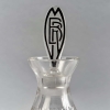 Carafe « Marie Brizard » verre blanc émaillé noir de René LALIQUE | Biron Carafe "Marie Brizard" verre blanc émaillé noir de René LALIQUE