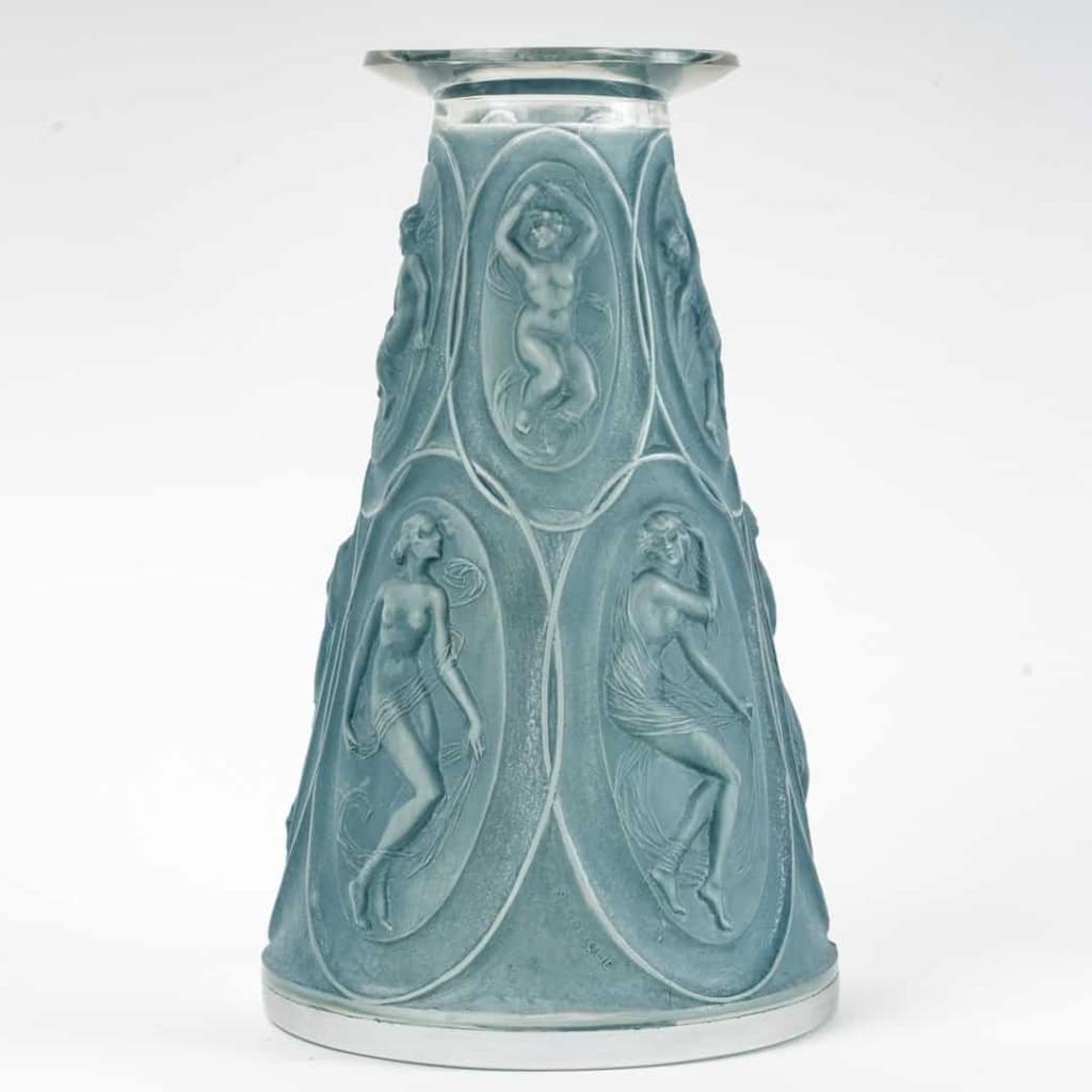 Vase « Camées » verre blanc patiné bleu | Biron |||||||