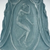 Vase « Camées » verre blanc patiné bleu | Biron Vase "Camées" verre blanc patiné bleu