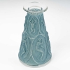Vase « Camées » verre blanc patiné bleu | Biron Vase "Camées" verre blanc patiné bleu