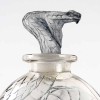 Flacon « Serpent » verre blanc patiné bleu de René LALIQUE | Biron Flacon "Serpent" verre blanc patiné bleu de René LALIQUE