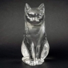 Statuette « Chat Assis » verre blanc de René LALIQUE | Biron |||||||||