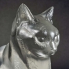 Statuette « Chat Assis » verre blanc de René LALIQUE | Biron Statuette "Chat Assis" verre blanc de René LALIQUE