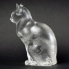Statuette « Chat Assis » verre blanc de René LALIQUE | Biron Statuette "Chat Assis" verre blanc de René LALIQUE