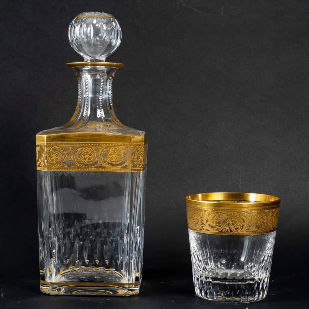Cristallerie Saint Louis Ensemble à Whisky Modèle Thistle Or | Biron Cristallerie Saint Louis Ensemble à Whisky Modèle Thistle Or