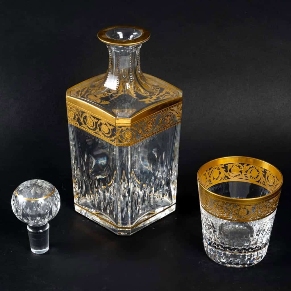 Cristallerie Saint Louis Ensemble à Whisky Modèle Thistle Or | Biron Cristallerie Saint Louis Ensemble à Whisky Modèle Thistle Or