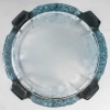 Vase « Quatre Panneaux » verre blanc patiné bleu de René LALIQUE | Biron Vase « Quatre Panneaux » verre blanc patiné bleu de René LALIQUE
