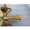 1950/70′ Série De 4 Appliques en Bronze Doré Avec Miroir Convexe Signée Petitot | Biron 1950/70′ Série De 4 Appliques en Bronze Doré Avec Miroir Convexe Signée Petitot