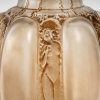 Vase « Six Figurines et Masques » verre blanc patiné sépia de René LALIQUE | Biron Vase "Six Figurines et Masques" verre blanc patiné sépia de René LALIQUE