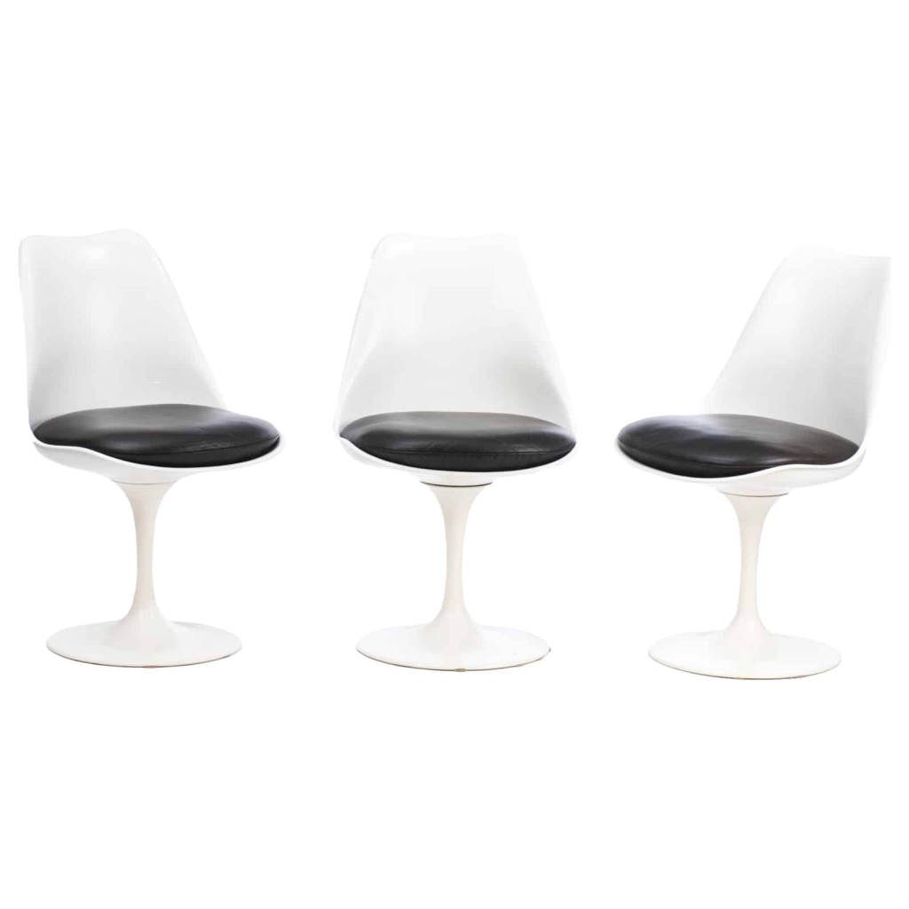 Knoll & Eero SAARINEN : 3 Chaises « Tulip » | Biron ||||