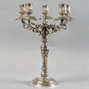 Paire de Candélabres Bougeoirs "Serpents dans les Feuillages" argent massif de WOLFERS