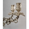 Paire de Candélabres Bougeoirs "Serpents dans les Feuillages" argent massif de WOLFERS