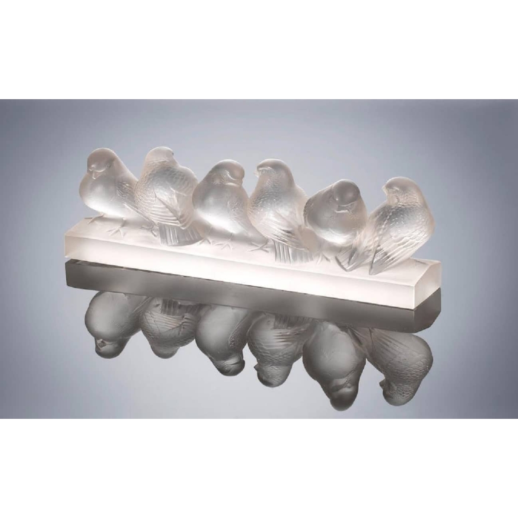 René Lalique : Groupe De Six Moineaux | Biron René Lalique : Groupe De Six Moineaux