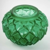 Vase « Languedoc » verre vert émeraude de René LALIQUE | Biron Vase "Languedoc" verre vert émeraude de René LALIQUE