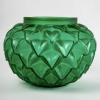 Vase « Languedoc » verre vert émeraude de René LALIQUE | Biron Vase "Languedoc" verre vert émeraude de René LALIQUE