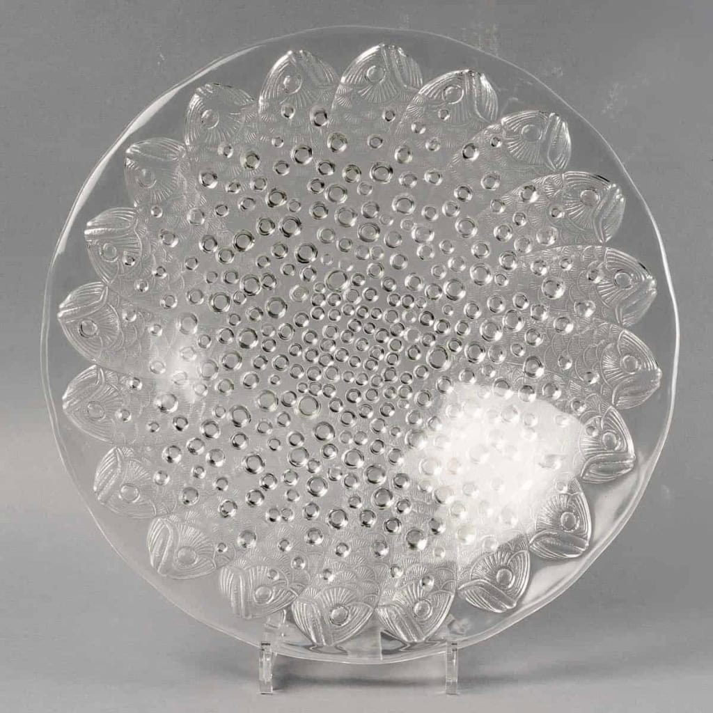 Coupe Ouverte « Roscoff » verre blanc de René LALIQUE | Biron Coupe Ouverte "Roscoff" verre blanc de René LALIQUE