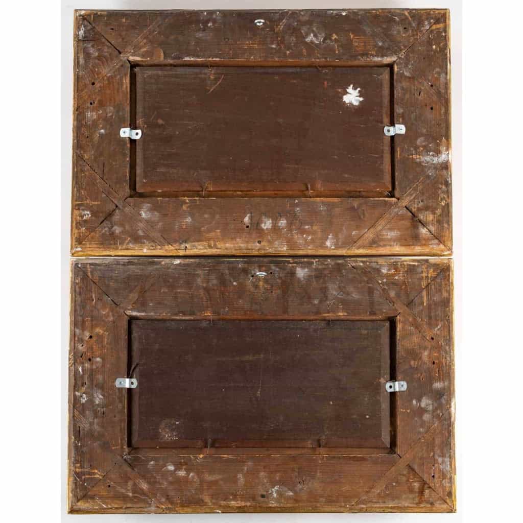 Paire d’huiles sur panneaux par Bachelier J. XIXème siècle | Biron Paire d'huiles sur panneaux par Bachelier J. XIXème siècle