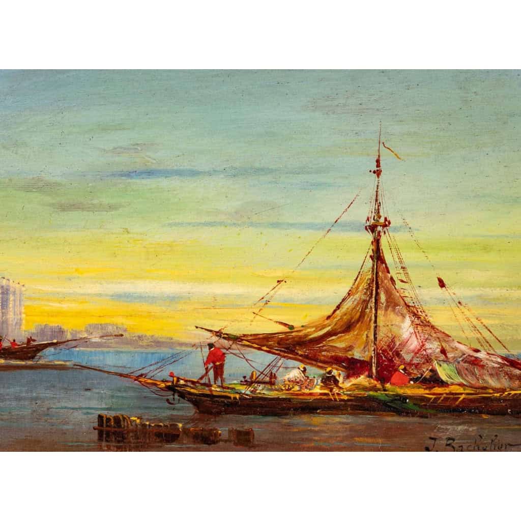 Paire d’huiles sur panneaux par Bachelier J. XIXème siècle | Biron Paire d'huiles sur panneaux par Bachelier J. XIXème siècle