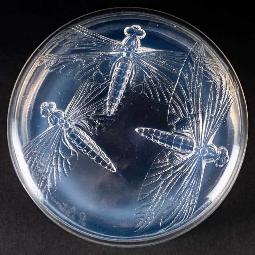  Boîte « Libellules » en verre opalescent de René LALIQUE | Biron ||||||