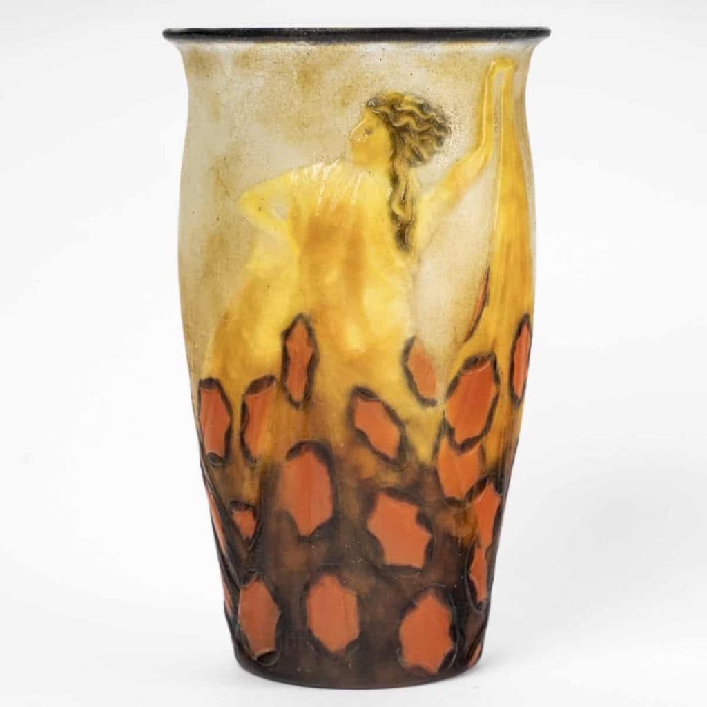 Vase « Danseuses Tenant une Longue Robe » pâte de verre de Gabriel ARGY ROUSSEAU | Biron Vase "Danseuses Tenant une Longue Robe" pâte de verre de Gabriel ARGY ROUSSEAU
