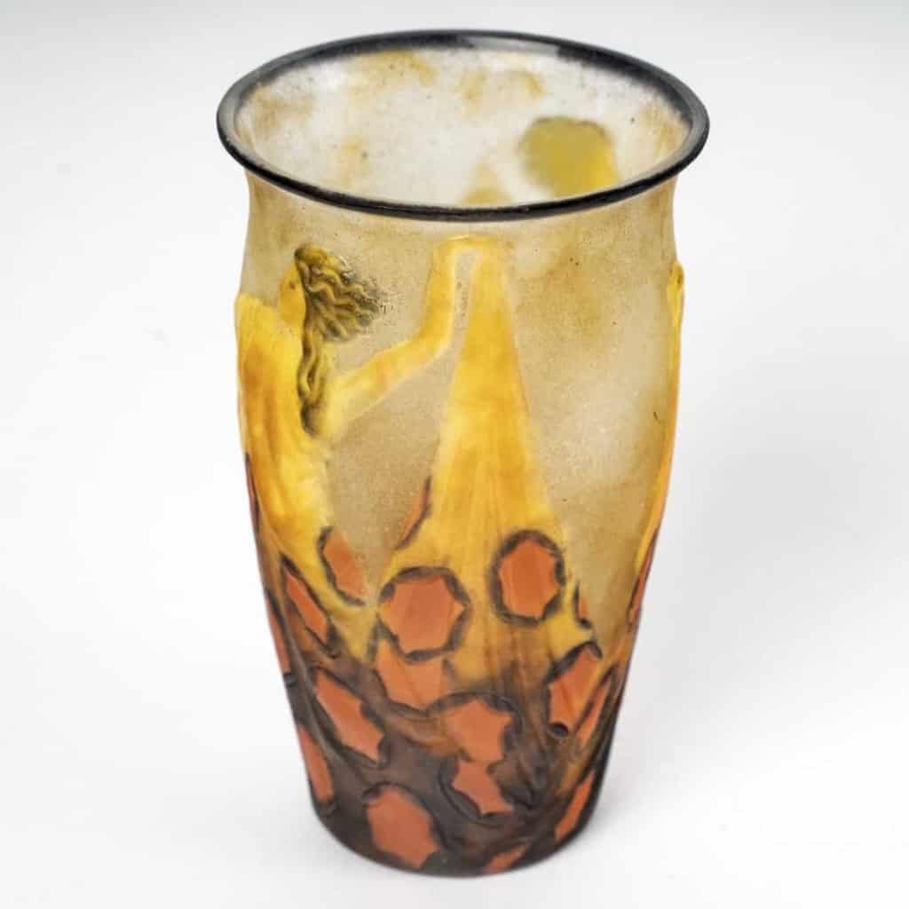 Vase « Danseuses Tenant une Longue Robe » pâte de verre de Gabriel ARGY ROUSSEAU | Biron Vase "Danseuses Tenant une Longue Robe" pâte de verre de Gabriel ARGY ROUSSEAU