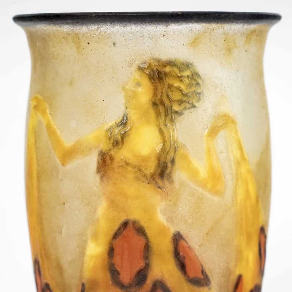 Vase « Danseuses Tenant une Longue Robe » pâte de verre de Gabriel ARGY ROUSSEAU | Biron Vase "Danseuses Tenant une Longue Robe" pâte de verre de Gabriel ARGY ROUSSEAU