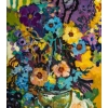 Peinture "Nature morte au vase de fleurs et raisins" de Pierre Grisot (1911-1995)