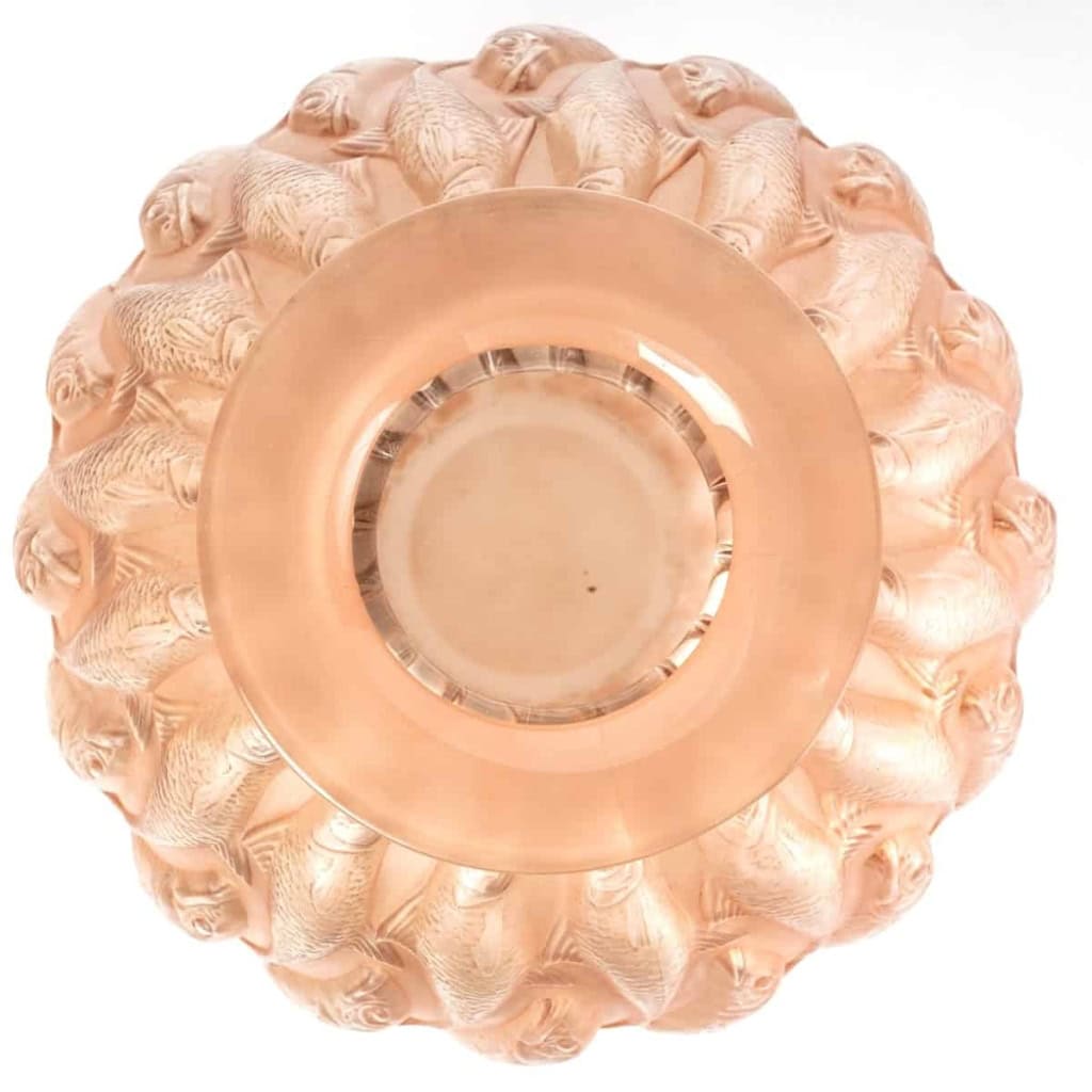 Vase « Marisa » verre blanc patiné corail de René LALIQUE | Biron Vase « Marisa » verre blanc patiné corail de René LALIQUE