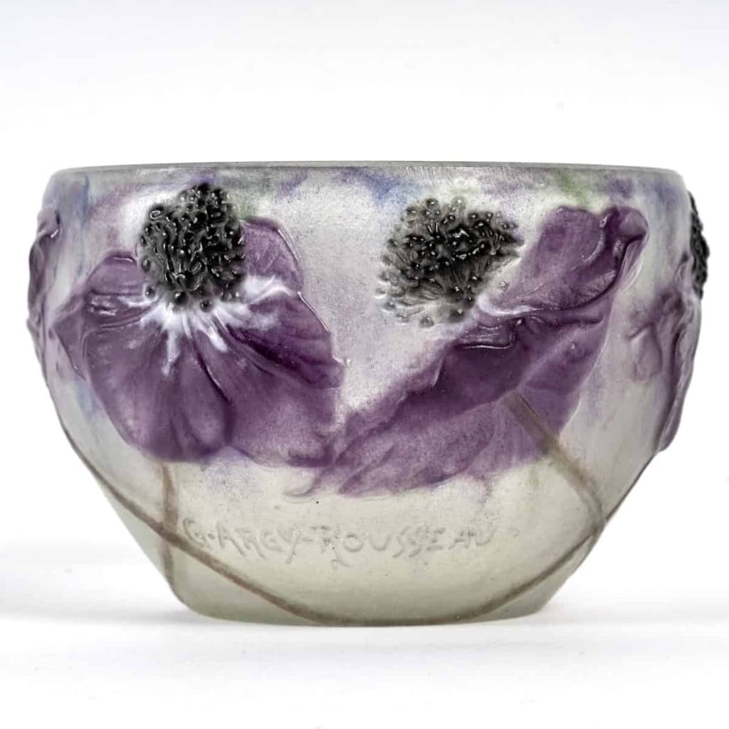 Coupe « Anémones » pâte de verre de Gabriel ARGY-ROUSSEAU | Biron |||||||
