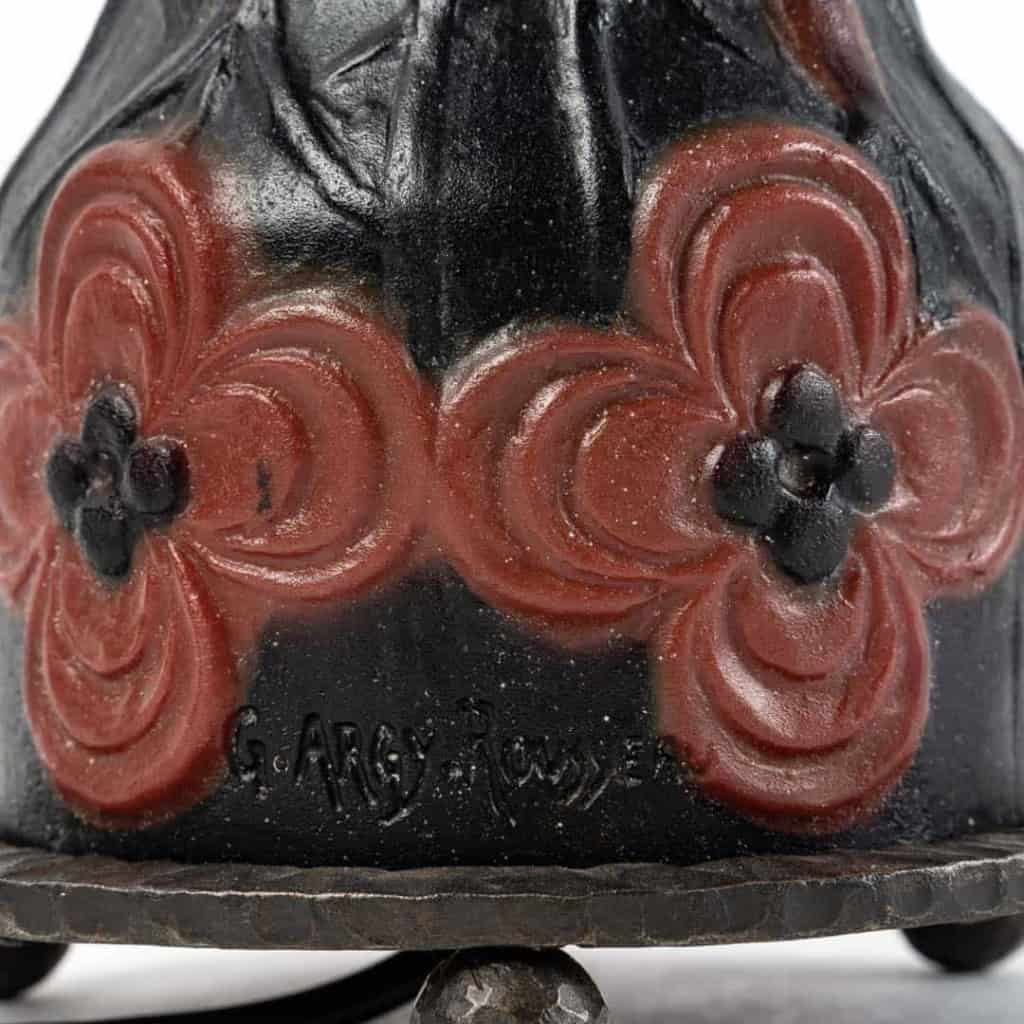 Veilleuse « Fleurs et Bourgeons » pâte de verre de Gabriel ARGY ROUSSEAU | Biron Veilleuse "Fleurs et Bourgeons" pâte de verre de Gabriel ARGY ROUSSEAU