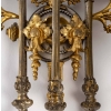 Paire d’appliques en bronze doré et argenté fin XIXème siècle | Biron Paire d'appliques en bronze doré et argenté fin XIXème siècle