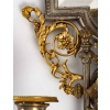 Paire d’appliques en bronze doré et argenté fin XIXème siècle | Biron Paire d'appliques en bronze doré et argenté fin XIXème siècle