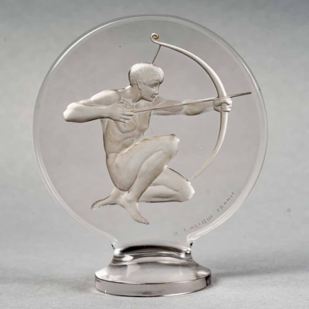 Mascotte « Archer » verre blanc de René LALIQUE | Biron |||||||