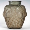 Vase « Domrémy » verre gris patiné rouge de René LALIQUE | Biron ||||||