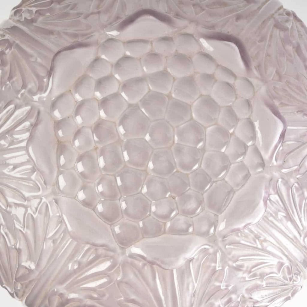 Lampe de Table « Champs Elysées » verre améthyste de René LALIQUE | Biron Lampe de Table "Champs Elysées" verre améthyste de René LALIQUE