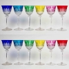 Suite de 12 verres « Roemer Tommy » cristal de couleur de SAINT LOUIS | Biron ||||||||||