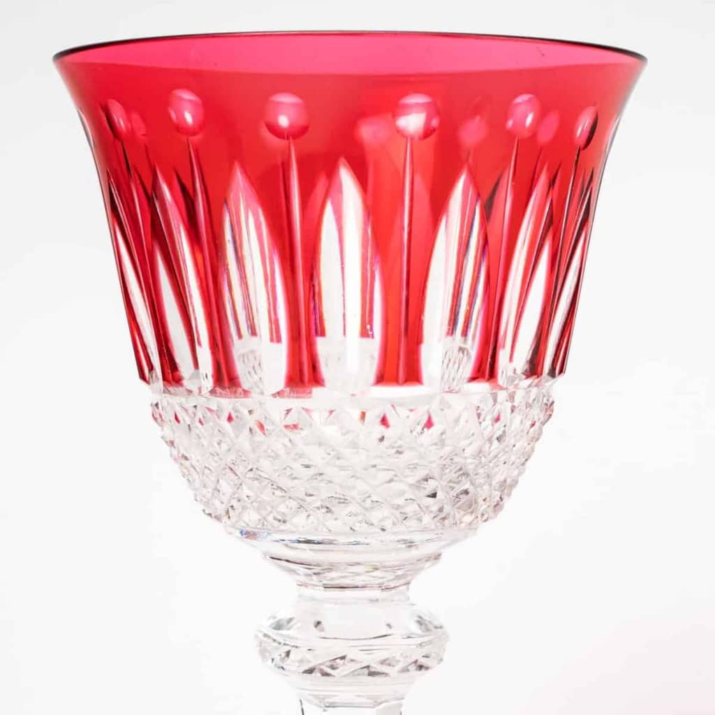 Suite de 12 verres « Roemer Tommy » cristal de couleur de SAINT LOUIS | Biron Suite de 12 verres "Roemer Tommy" cristal de couleur de SAINT LOUIS