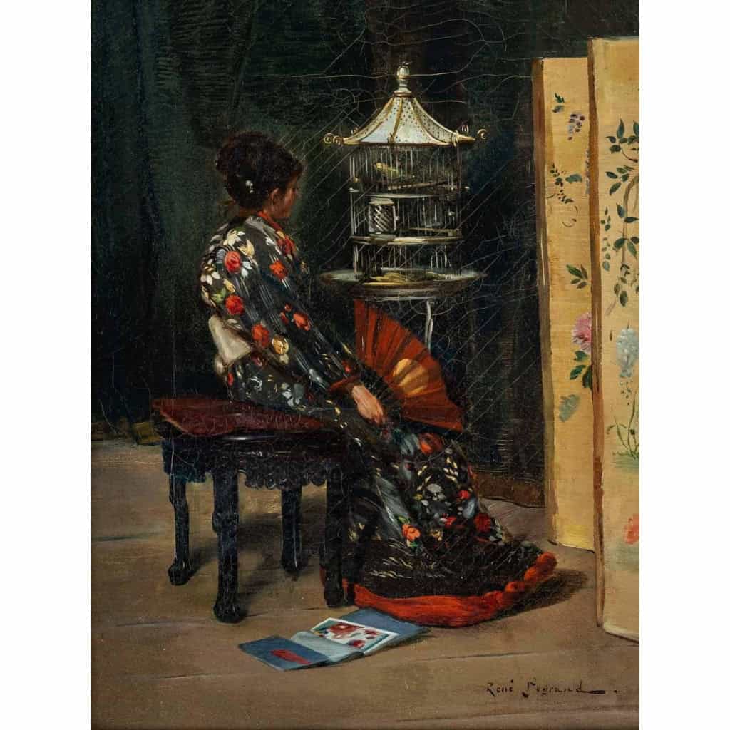 René LEGRAND 1847-1917. La cage à oiseaux. | Biron |||||||||