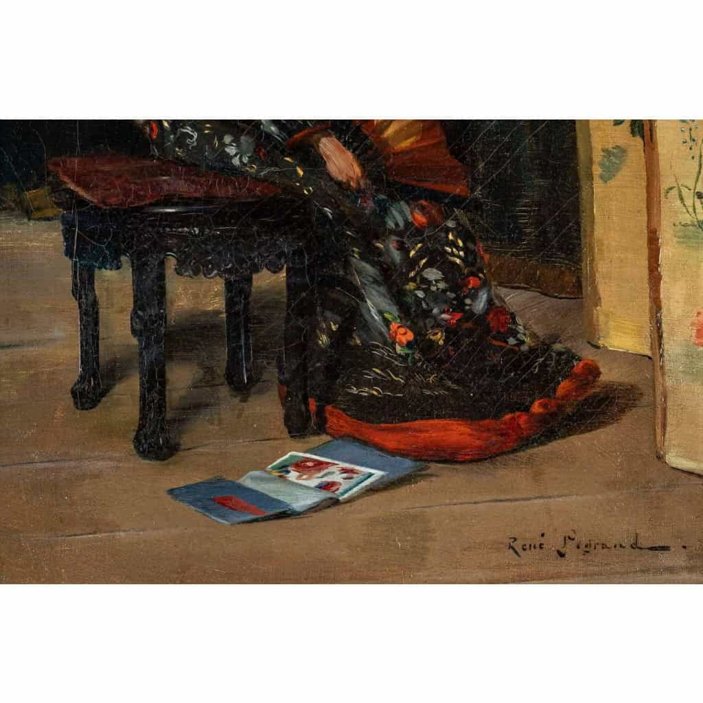 René LEGRAND 1847-1917. La cage à oiseaux. | Biron René LEGRAND 1847-1917. La cage à oiseaux.